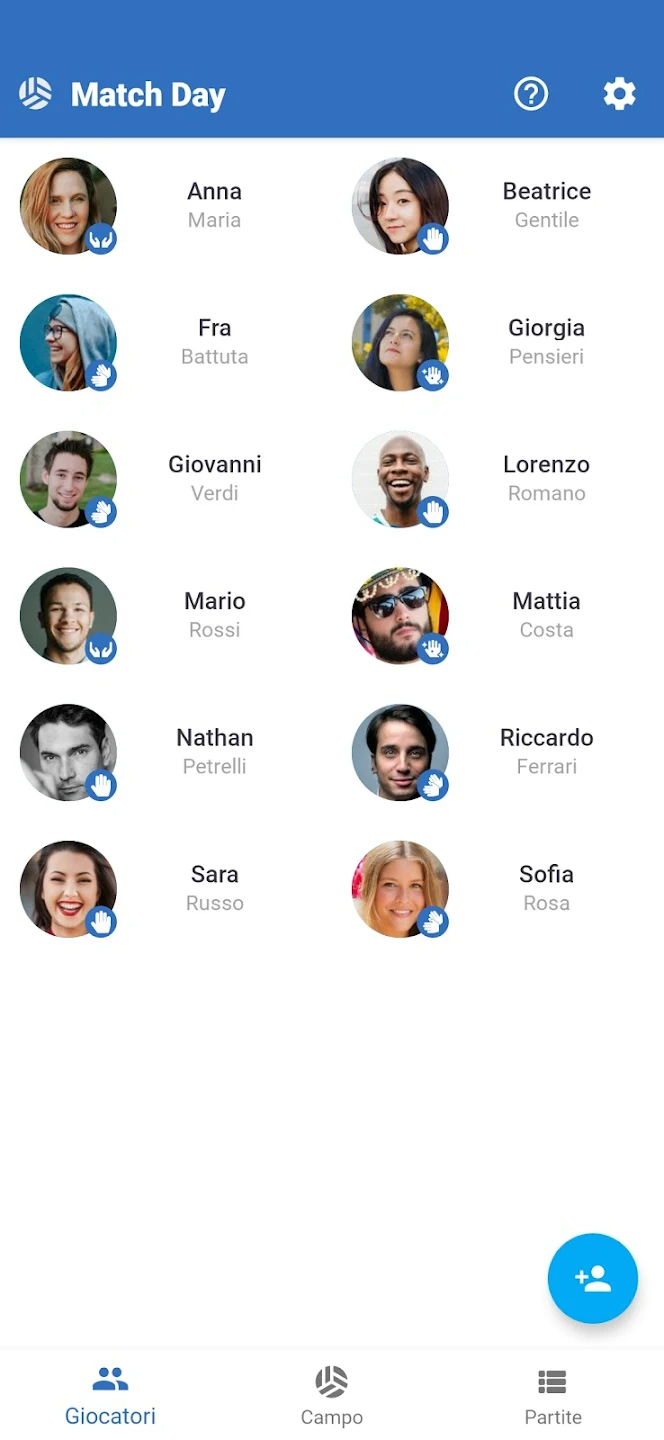 Project Volley Match Day, screen 1