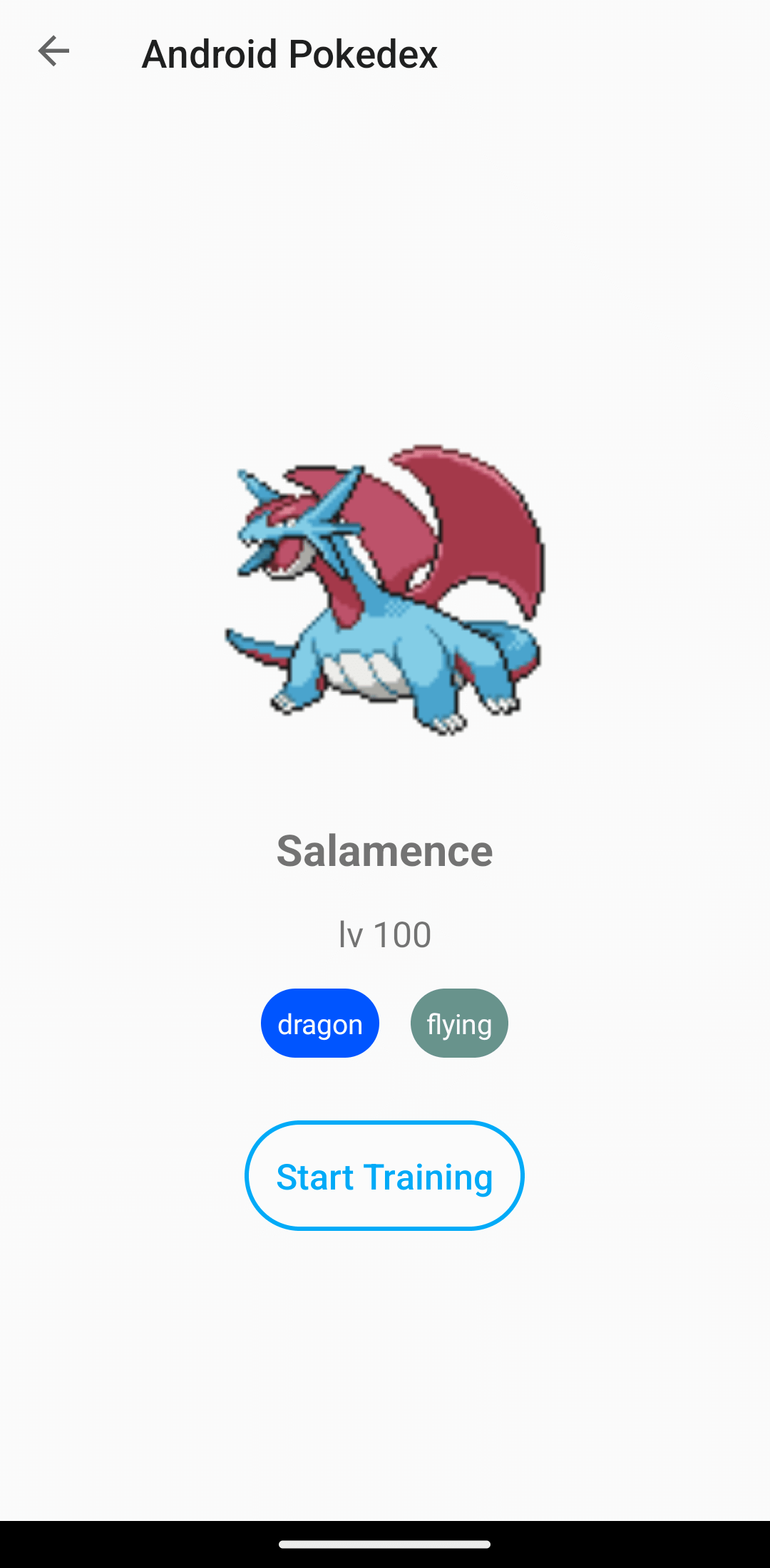 Project Android Pokedex, screen 3